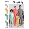 Simplicity Sewing Pattern S9455 Misses Mens Children's Knit Tops and Bottoms