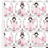 100% Cotton Fabric Princess Bella Framed Princesses Fairytale Fantasy Kids
