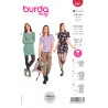 Burda Sewing Pattern 6087 Misses' Slim Fitting Dress or Tunic With Tie Belt