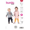 Burda Sewing Pattern 9273 Babies' Dress Long Sleeves Elasticated at Waist Sides