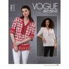 Vogue Sewing Pattern V1812 Misses' Loose-fitting Tunic has Notch Collar