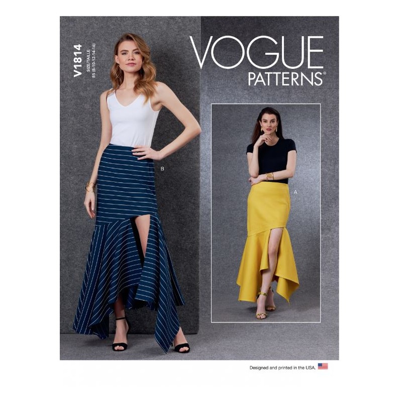 Vogue Sewing Pattern V1814 Misses' Petite Asymmetric Skirt Fitted ...