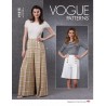 Vogue Sewing Pattern V1815 Misses' Semi-fitted Sailor Style Wide Leg Trousers
