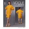 Vogue Sewing Pattern V1800 Misses' Semi-fitted Dress Pleated Puff Sleeves