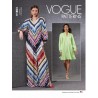 Vogue Sewing Pattern V1803 Misses' Dress Very Loose-fitting Split Front Neck