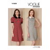 Vogue Sewing Pattern V1822 Misses' Dress Shaped Empire Waist Peter Pan Collar