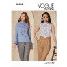Vogue Sewing Pattern V1824 Misses' Petite Fitted Top Bias Ruffle Detail