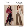 Vogue Sewing Pattern V1830 Misses' Fitted Linen Jacket , Wide Leg Trousers