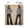 Vogue Sewing Pattern V1831 Misses Petite Lined Jacket High Waist Trousers Flared