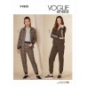 Vogue Sewing Pattern V1832 Misses' Zip Up Hoodie Raglan Sleeves, Joggers