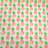 100% Cotton Fabric Tropical Pineapple Fruits Neon Shapes