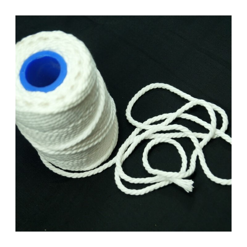 White Polyester Piping Cord Numbers From 2mm - 6mm