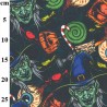 100% Cotton Digital Fabric Rose & Hubble Halloween Witches Trick or Treat Sweets