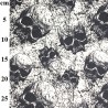 100% Cotton Digital Fabric Rose & Hubble Halloween Sketchy Skulls Spooky
