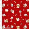 100% Cotton Fabric Debbie Shore Christmas Mugs Sweet Treats