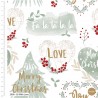 100% Cotton Fabric Victoria Louise Christmas Metallic With Love