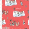 100% Cotton Fabric Beatrix Potter Peter Rabbit Christmas Festive Fun