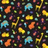 100% Cotton Fabric Nutex Wild & Bright Safari Animals Baby Nursery