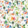 100% Cotton Fabric Dear Stella Watercolour Look Tropical Birds Floral Flower