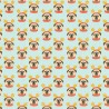 100% Cotton Fabric Dear Stella Pug Faces Christmas Xmas Festive Pug Dogs