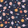 100% Cotton Fabric Dear Stella Planets Space Universe Stars Sun