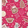 100% Cotton Fabric Christmas Treats Scandi Sweet