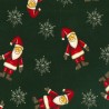 100% Cotton Fabric Rose & Hubble Christmas Floating Santa Xmas 135cm Wide