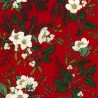 100% Cotton Fabric Rose & Hubble Christmas Flowers Floral Holly Berry 135cm Wide