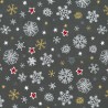 100% Cotton Fabric Rose & Hubble Christmas Snowflakes Stars Xmas 135cm Wide