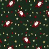 100% Cotton Fabric Rose & Hubble Christmas Santa Swinging Light Bulbs 135cm Wide