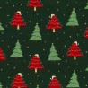 100% Cotton Fabric Rose & Hubble Christmas Tree Xmas Stars Festive 135cm Wide