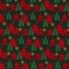 100% Cotton Fabric Rose & Hubble Christmas Tree Wonderland Xmas 135cm Wide