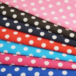 Polycotton Fabric 10mm Polka Dots Spots Spotty
