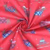 Polycotton Fabric Christmas Sausage Dog Dachshund Xmas Festive