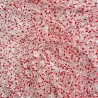 Christmas Foil Organza Fabric Scattered Festive Candy Canes Xmas