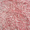 Organza Fabric Christmas Foil Scattered Festive Candy Canes Xmas