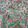 Organza Fabric Christmas Foil Scattered Christmas Trees Festive