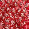 Organza Fabric Christmas Foil Scattered Festive Santa Claus