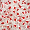 Organza Fabric Christmas Foil Scattered Xmas Santa Hats