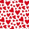 100% Cotton Poplin Fabric Rose & Hubble Floating Love Hearts Valentines Heart