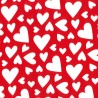 100% Cotton Poplin Fabric Rose & Hubble Floating Love Hearts Valentines Heart