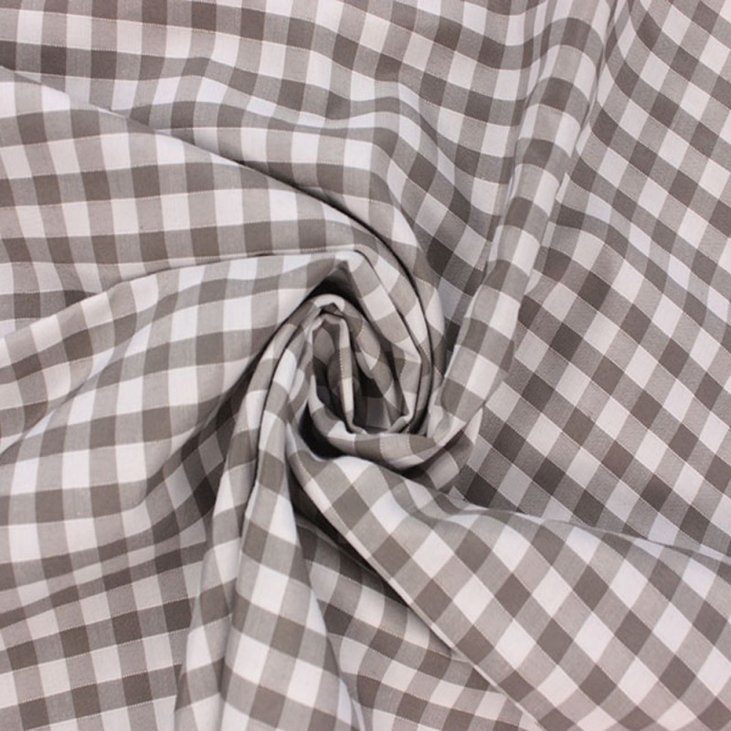 Polycotton Fabric 1/4" Gingham Check Dress Craft School Summer