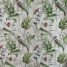 Cotton Rich Linen Look Digital Fabric Ladybirds in Trees Leaves Insects