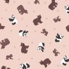 100% Cotton Fabric Lewis & Irene Baby Wild Bears Animals Panda Cub