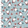 100% Cotton Fabric 3 Wishes Christmas Gnomes Tangled Lights Xmas Festive