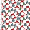 100% Cotton Fabric 3 Wishes Christmas Packed Gnomes Santa Gonks Xmas Festive