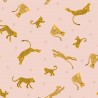 100% Cotton Fabric Lewis & Irene Wild Animals Cheetahs Leopards Nursery