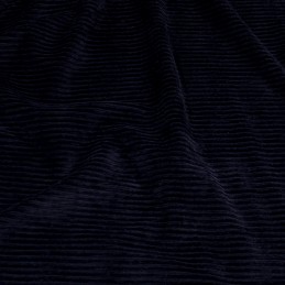 Plain Jersey Corduroy Fabric John Louden Dressmaking, Upholstery 150cm Wide navy