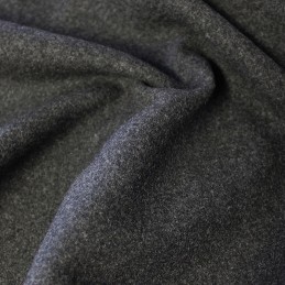 Plain Softcoat Fabric John Louden Wool Coating Clothing 150cm Wide dark grey