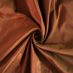 100% Pure Silk Dupion Plain Dress Fabric Luxury Material Burnt Orange